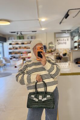 شنتي هيرميز جلد،اخضر تمساحي