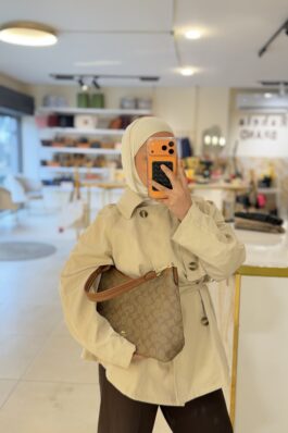 شنتة كوتش لون كاكي عسلي